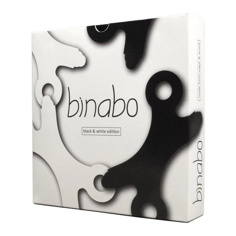 Binabo black and white edition packaging on a white background