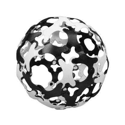 Black and white Binabo chips put together in the shape of a ball