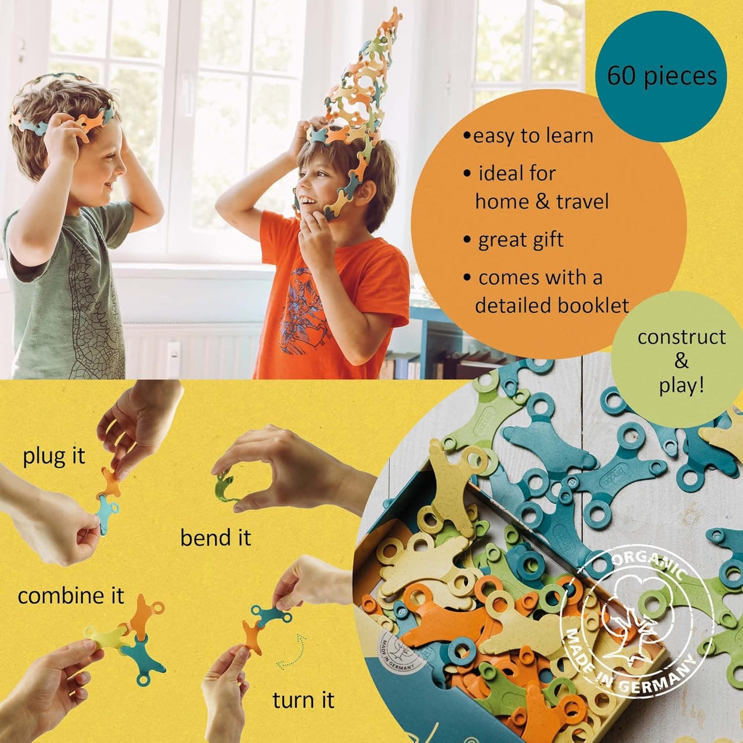 Children playing with Binabo construction set