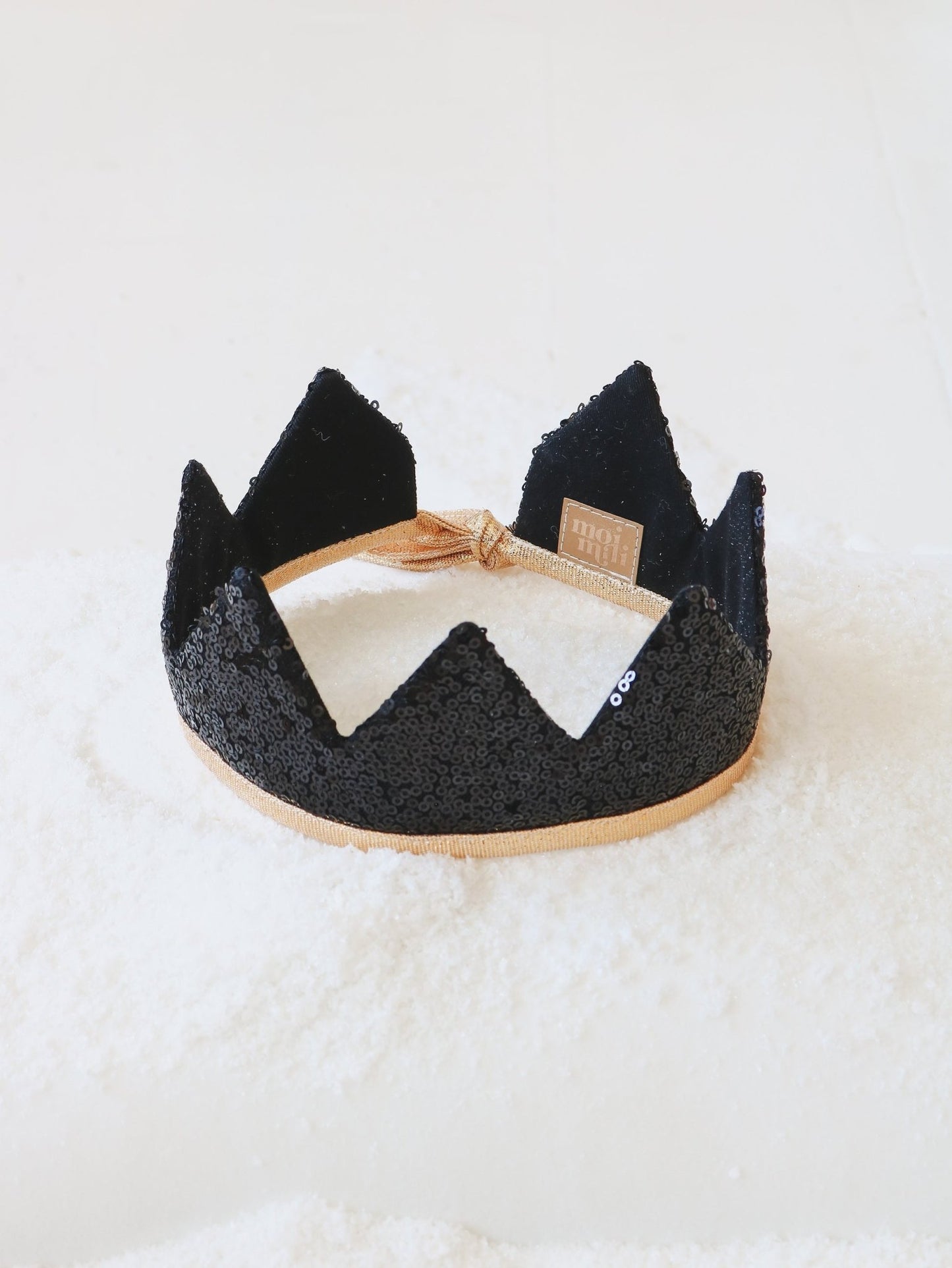 “Black Sequins” Fairy Tale Crown - cotton for open-ended play - Title: Default Title