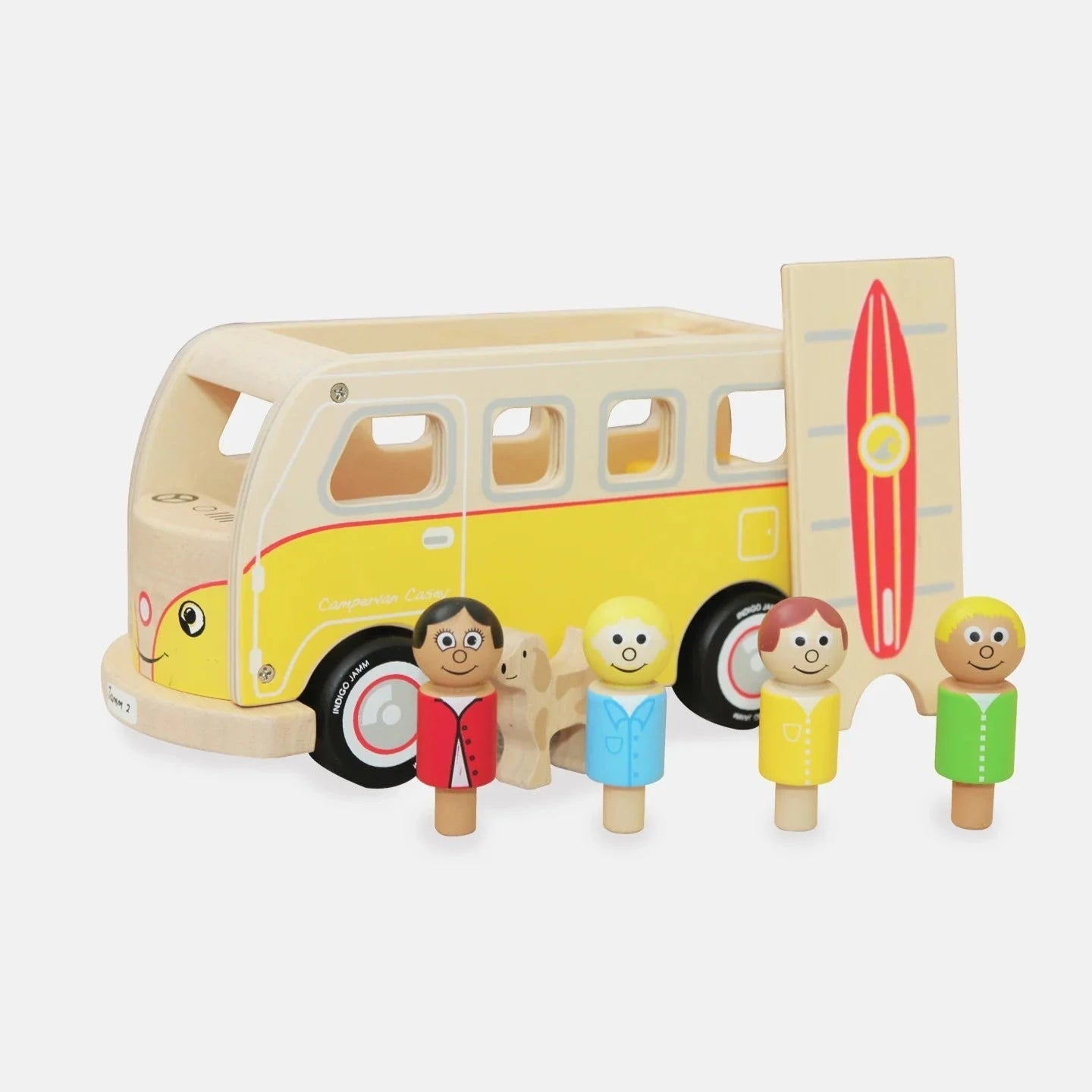 Casey Camper Van from Indigo Jamm - wood, rubber Vehicles for open-ended play - Title: Default Title
