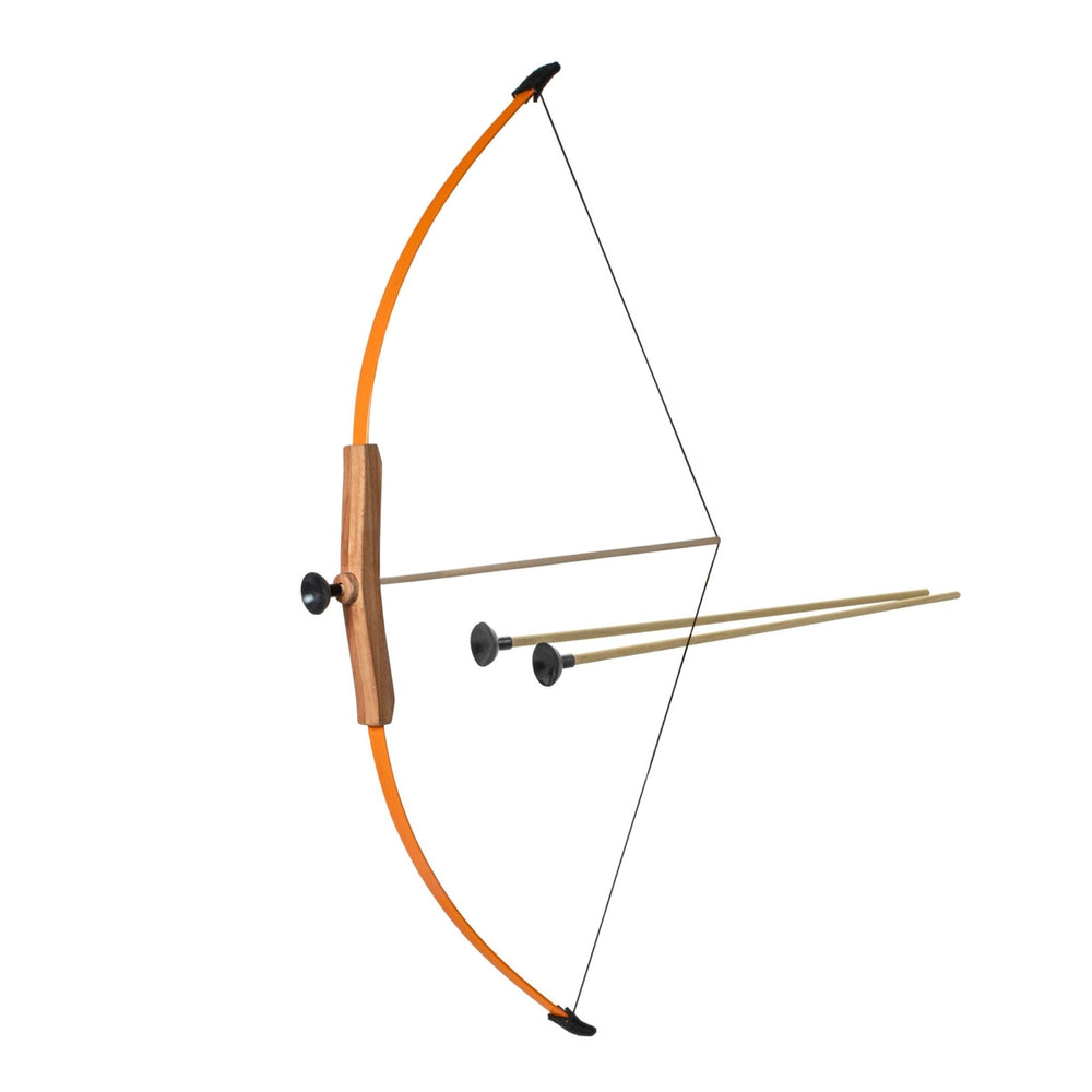 Children's Wooden Longbow (with 3 Arrows) by Woodsy - wood, natural, rubber Toy Weapons for open-ended play - Title: Defau...