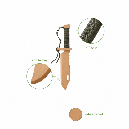 Children's Wooden Toy Survival Knife