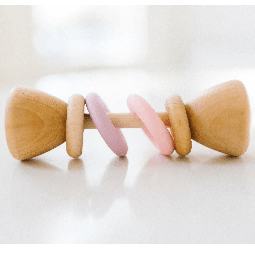 Purple Rattles Classic Baby Rattle - Pink/Lavender- Blue Otter Toys