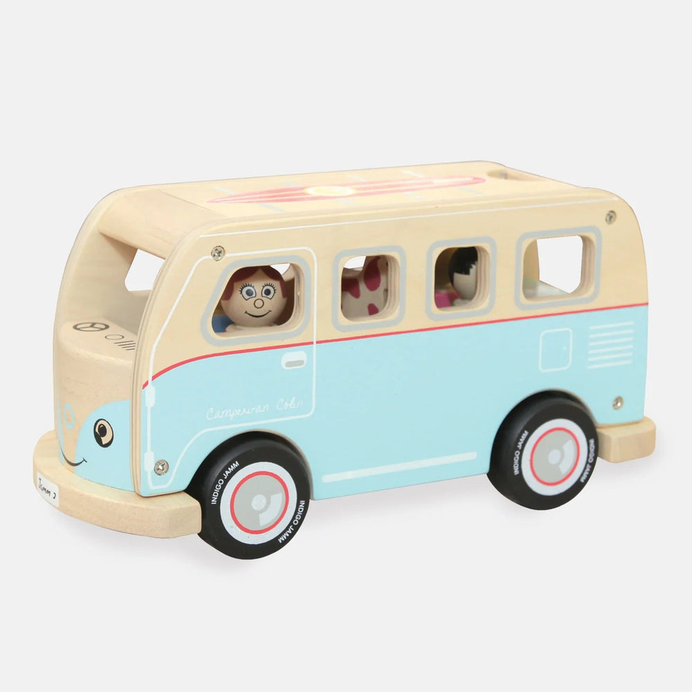 Colin Camper Van from Indigo Jamm - wood, rubber Vehicles for open-ended play - Title: Default Title