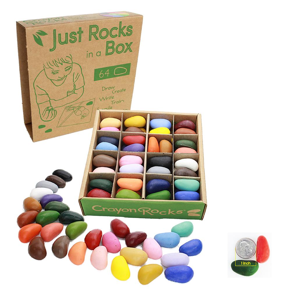 Crayon Rocks "Rocks in a Box" 32 Colors / 64 Crayons - natural for open-ended play - Title: Default Title