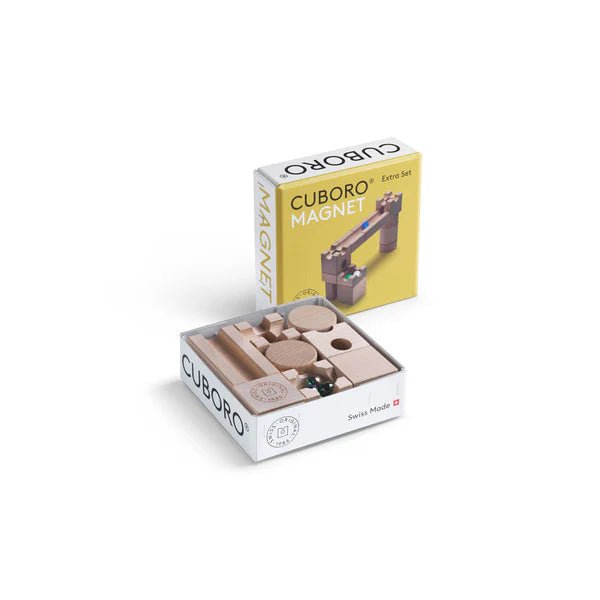 Cuboro Extension Set - MAGNET Marble Run - wood Blocks for open-ended play - Title: Default Title