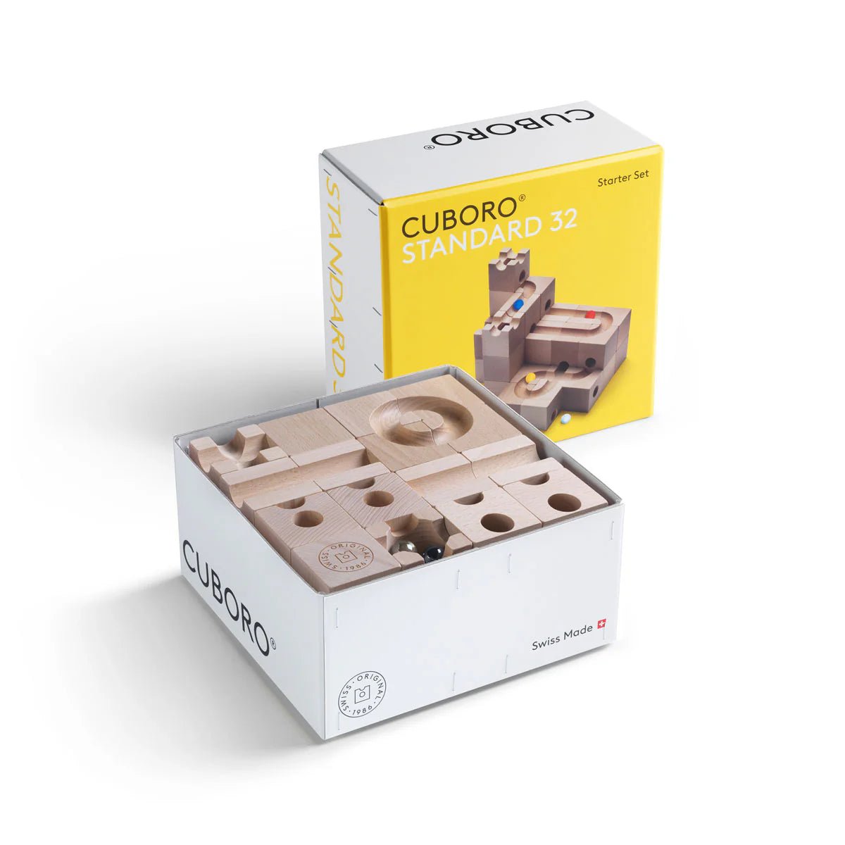 Cuboro Marble Run - Standard 32 - wood for open-ended play - Title: Default Title