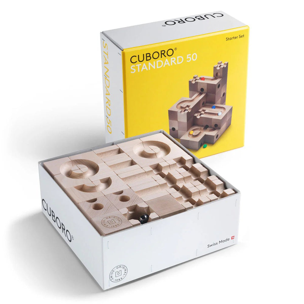 Cuboro Marble Run - Standard 50 - wood for open-ended play - Title: Default Title