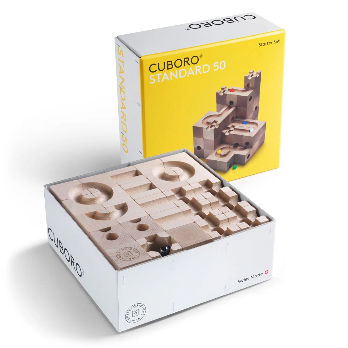 Cuboro Marble Run - Standard 50 - wood for open-ended play - Title: Default Title