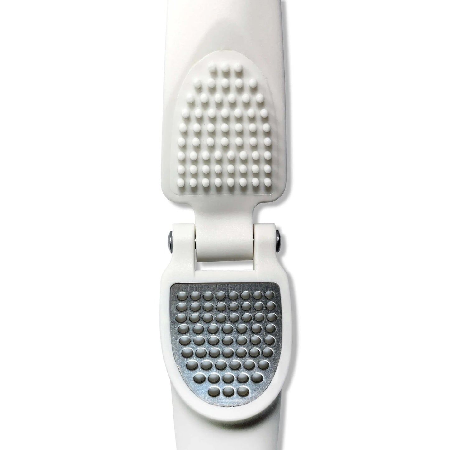 Close up of white Eco-Dough press on a white background 