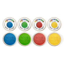 Set of 4 colorful eco-dough containers with 'else ware' branding on a white background.