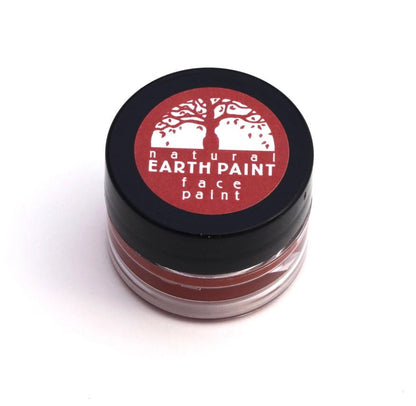 Natural Earth Paint jar in red on a white background
