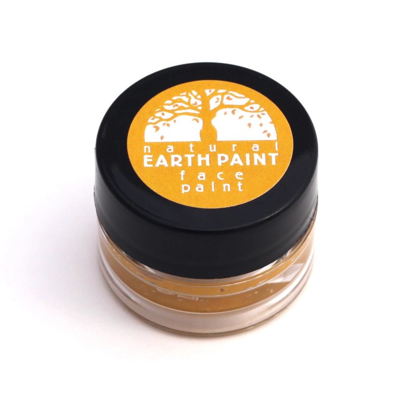Natural Earth Paint jar in yellow on a white background