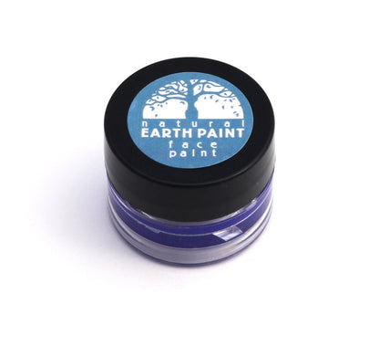 Natural Earth Paint jar in blue on a white background
