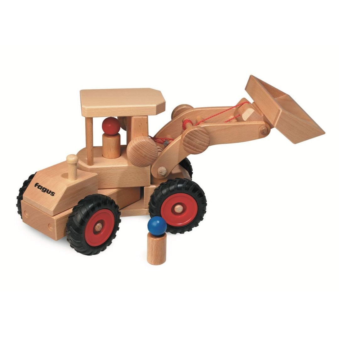Fagus - Wooden Wheel Loader - wood, rubber Vehicles for open-ended play - Title: Default Title