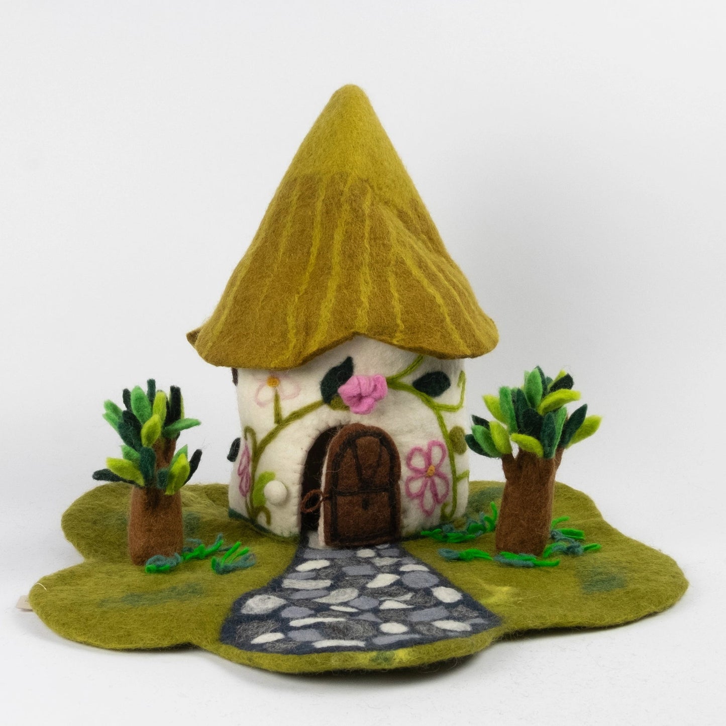 Fair Trade Handcrafted Felt Country Cottage - wood, felt Dollhouse for open-ended play - Title: Default Title