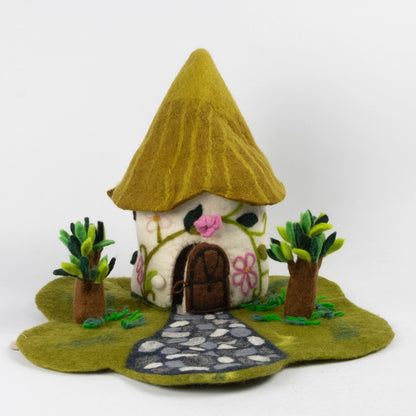 Fair Trade Handcrafted Felt Country Cottage - wood, felt Dollhouse for open-ended play - Title: Default Title