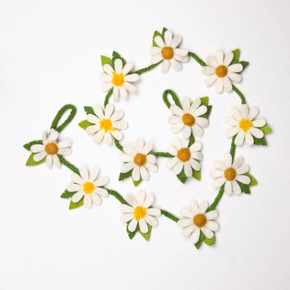 Fair Trade Handcrafted Felt Daisy Garland - natural, felt for open-ended play - Title: Default Title
