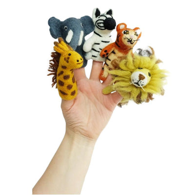 Fair Trade Handmade Felt Jungle Puppets (6