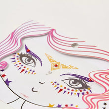 Close up view of Fairy Dust face tattoo