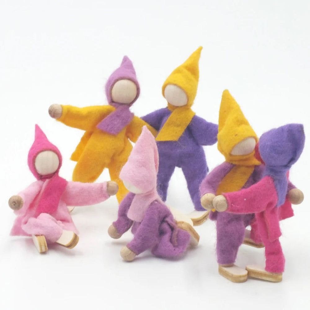 Felt Elf Dolls - Sweeties - wood, felt for open-ended play - Title: Default Title