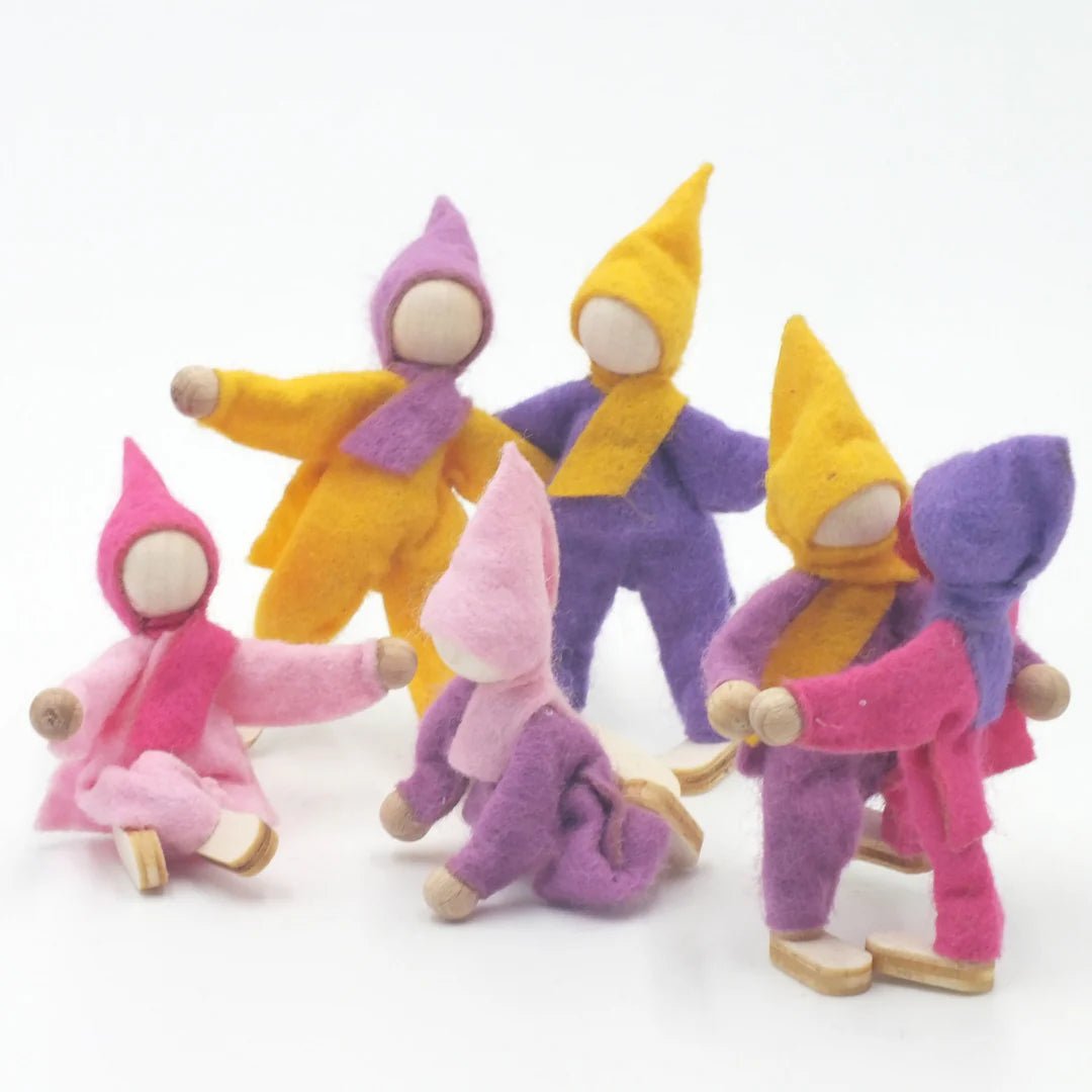 Felt Elf Dolls - Sweeties - wood, felt for open-ended play - Title: Default Title