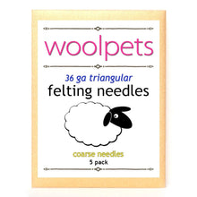 Woolpets branded 5 pk of felting needles on a white background