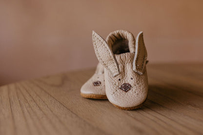 Flax Bunnies // Cute Critters Leather Shoes Baby and Toddler Bunny