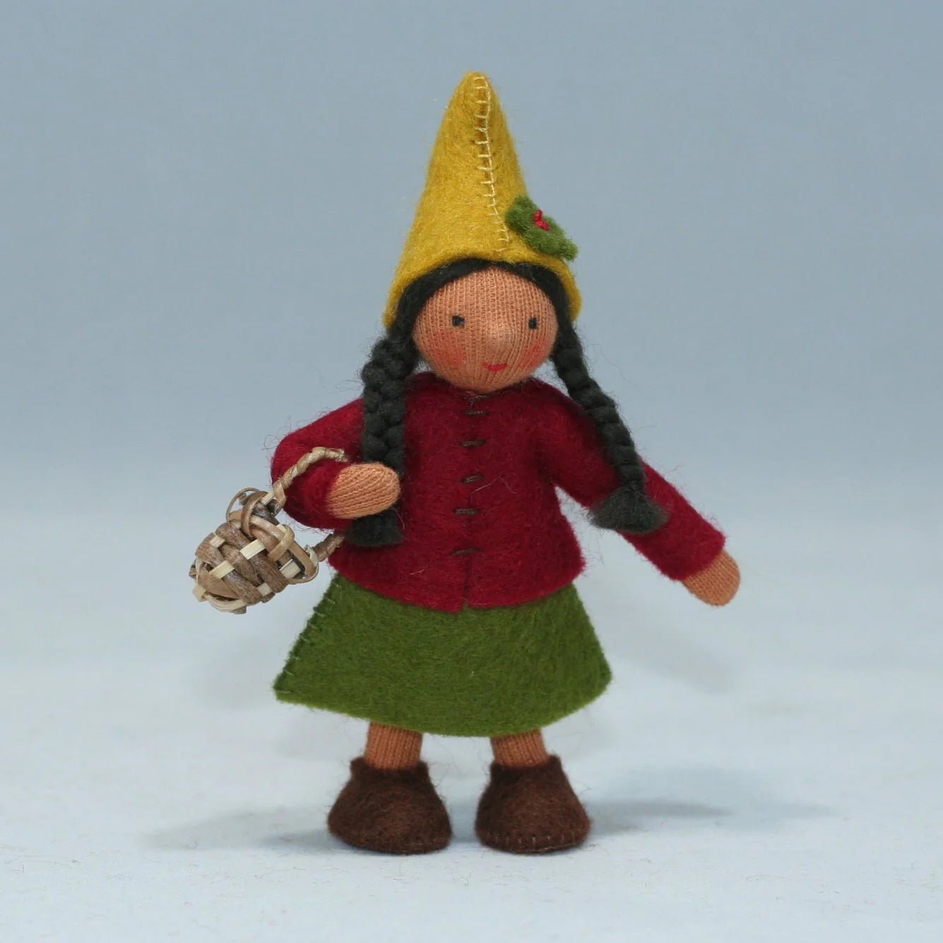 Forest Gnome Family - Mommy - wood, cotton, wool, felt Dolls for open-ended play - Skin Tone: Fair Skin