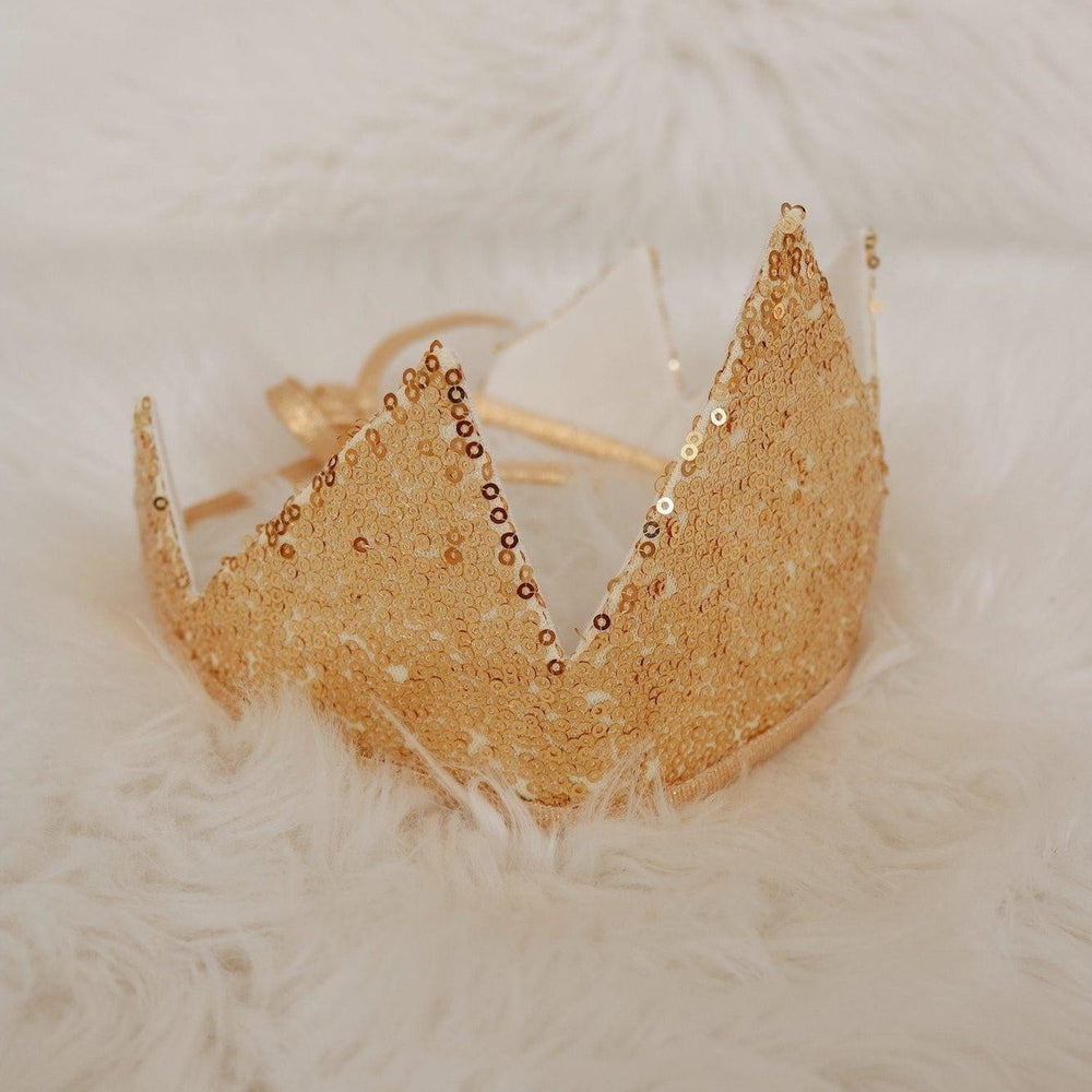 “Gold Sequins” Crown - cotton for open-ended play - Title: Default Title