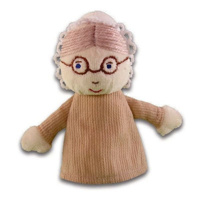 Grandma Finger Puppet - cotton Finger Puppets for open-ended play - Title: Default Title