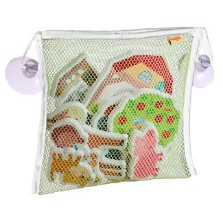 Farm Animal bath toys with storage net