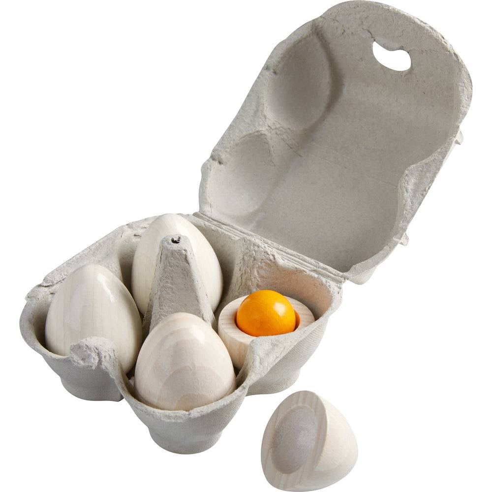 Haba Wooden Eggs with Removable Yolk - wood Play Food for open-ended play - Title: Default Title
