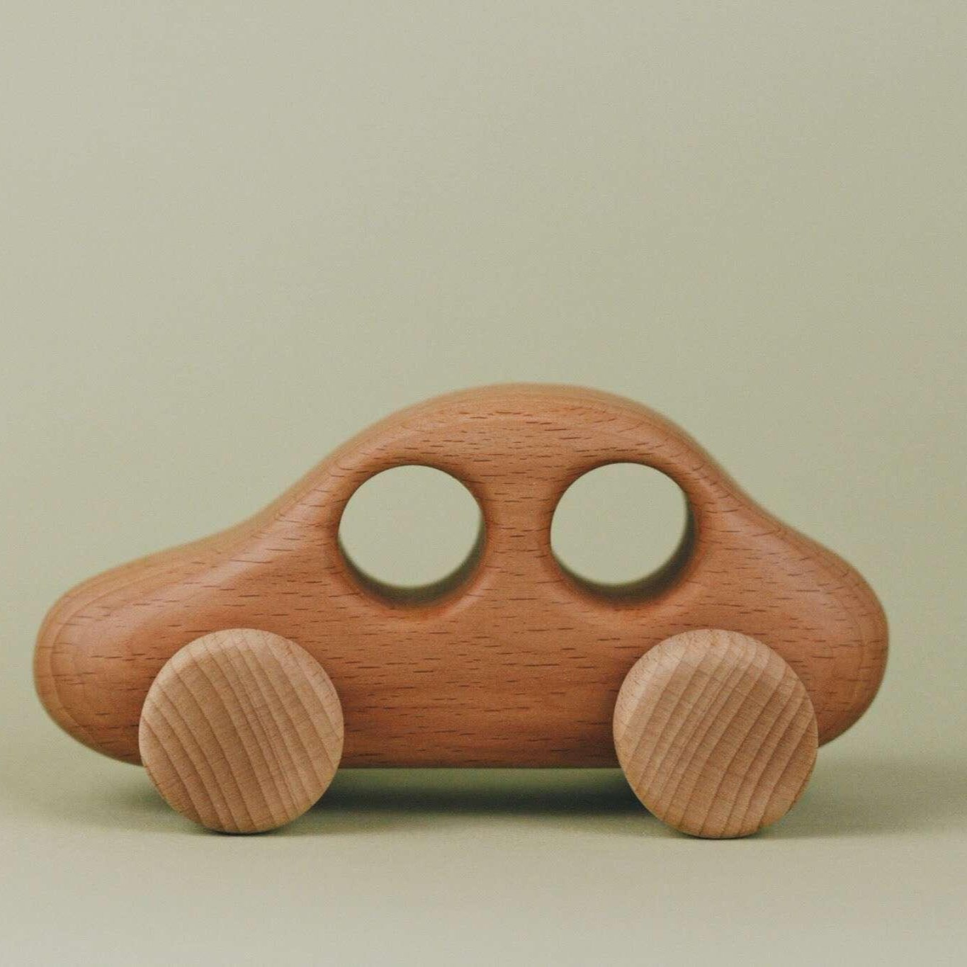 Handmade Wooden Simple Car - wood, natural, beeswax Vehicles for open-ended play - Title: Default Title