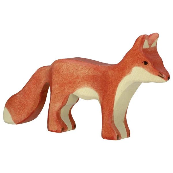 Holztiger Fox Standing Toy Figure - wood Wooden Figures for open-ended play - Title: Default Title