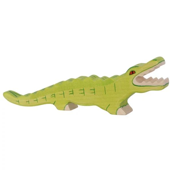 Holztiger Wooden Figure - Crocodile - wood Wooden Figures for open-ended play - Title: Default Title