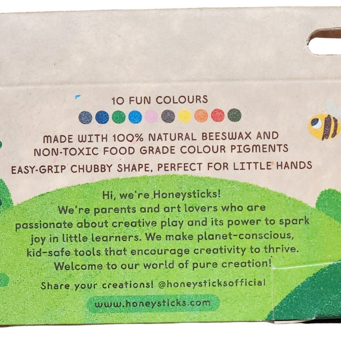 Honeysticks original crayons swatches