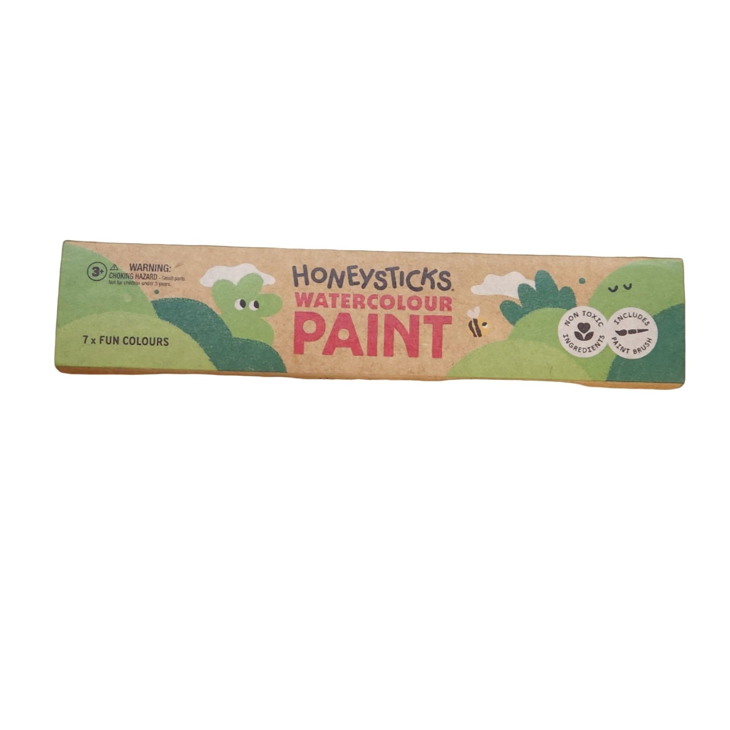 Honeysticks watercolor paint packaging on a white background