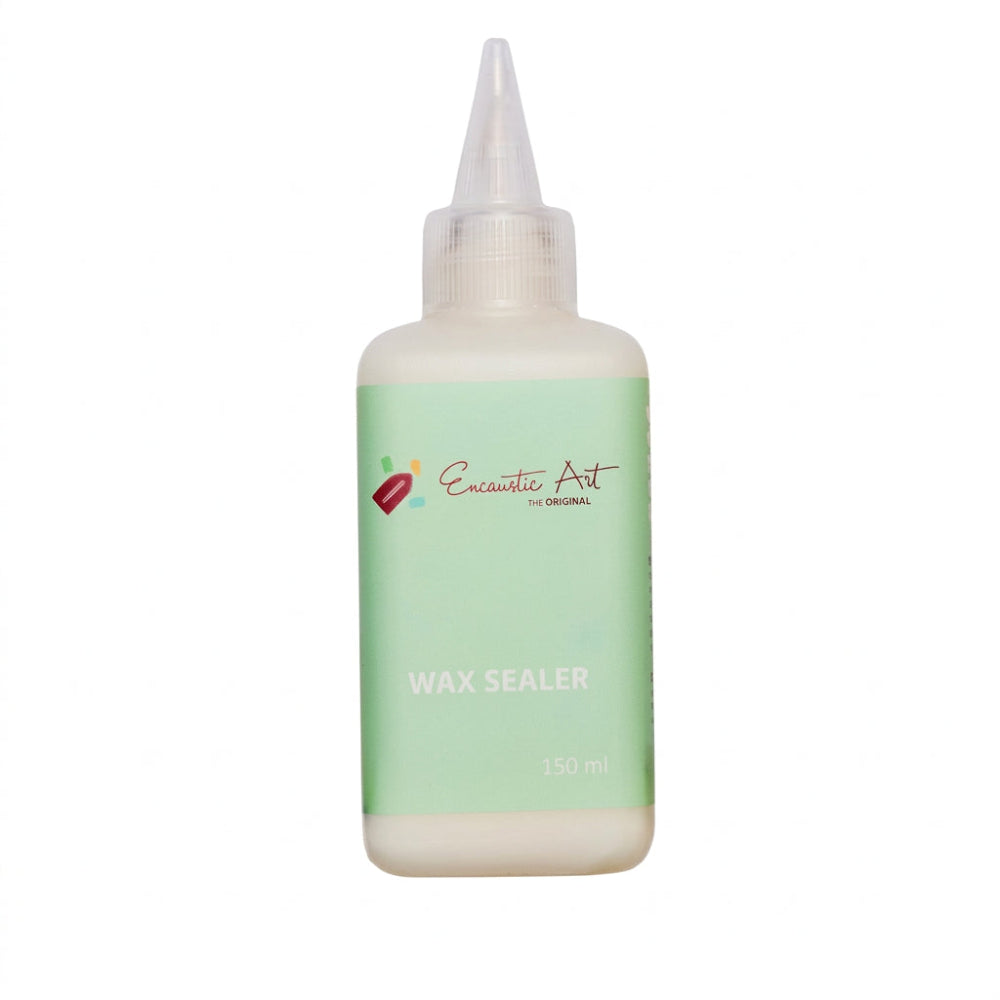 Plastic bottle of Encaustic Art Wax Sealer with a pointed tip on a white background