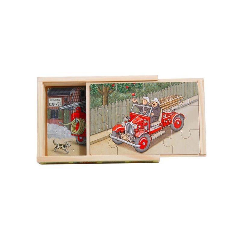 Jan Loof Fire Engine Jigsaw Puzzle | Wooden - wood Puzzles for open-ended play - Title: Default Title