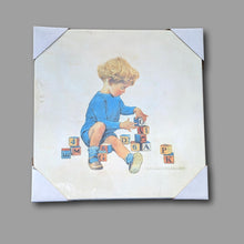 Jessie willcox smith stretched canvas boy with blocks front