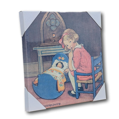 jessie willcox smith stretched canvas girl with cradle