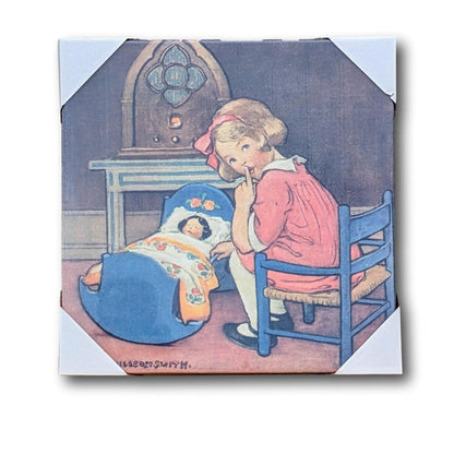 jessie willcox smith stretched canvas girl with cradle front view