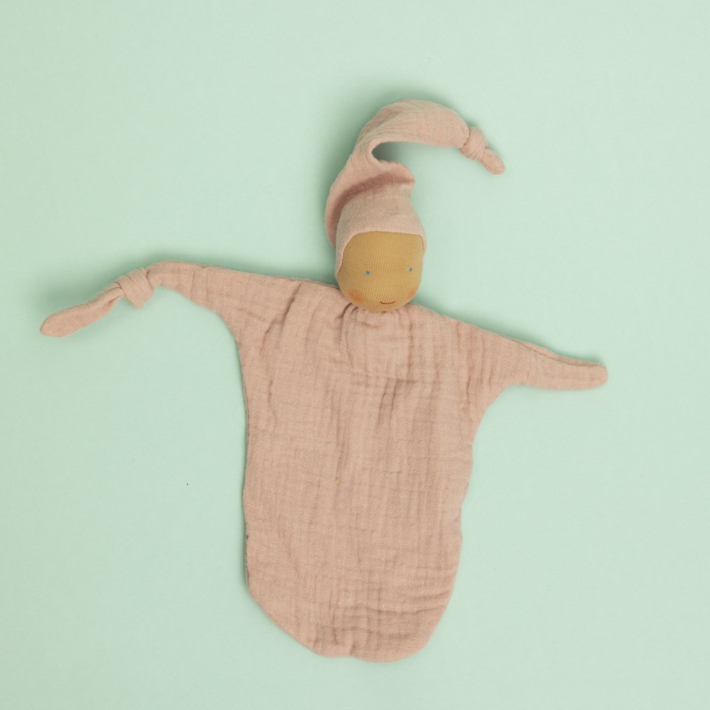 Kathe Kruse Waldorf Gnome Doll, Small Rose - cotton, wool Stuffed Animals for open-ended play - Title: Default Title