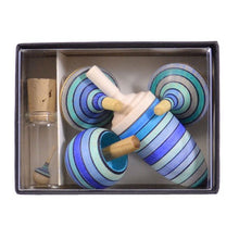 Set of 5 blue striped tops in a box