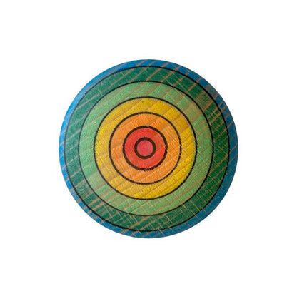 Colorful rainbow striped yoyo on a white background