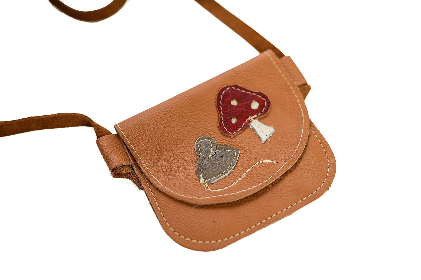 Mouse & Mushroom Leather PURSE Toddler & Kids