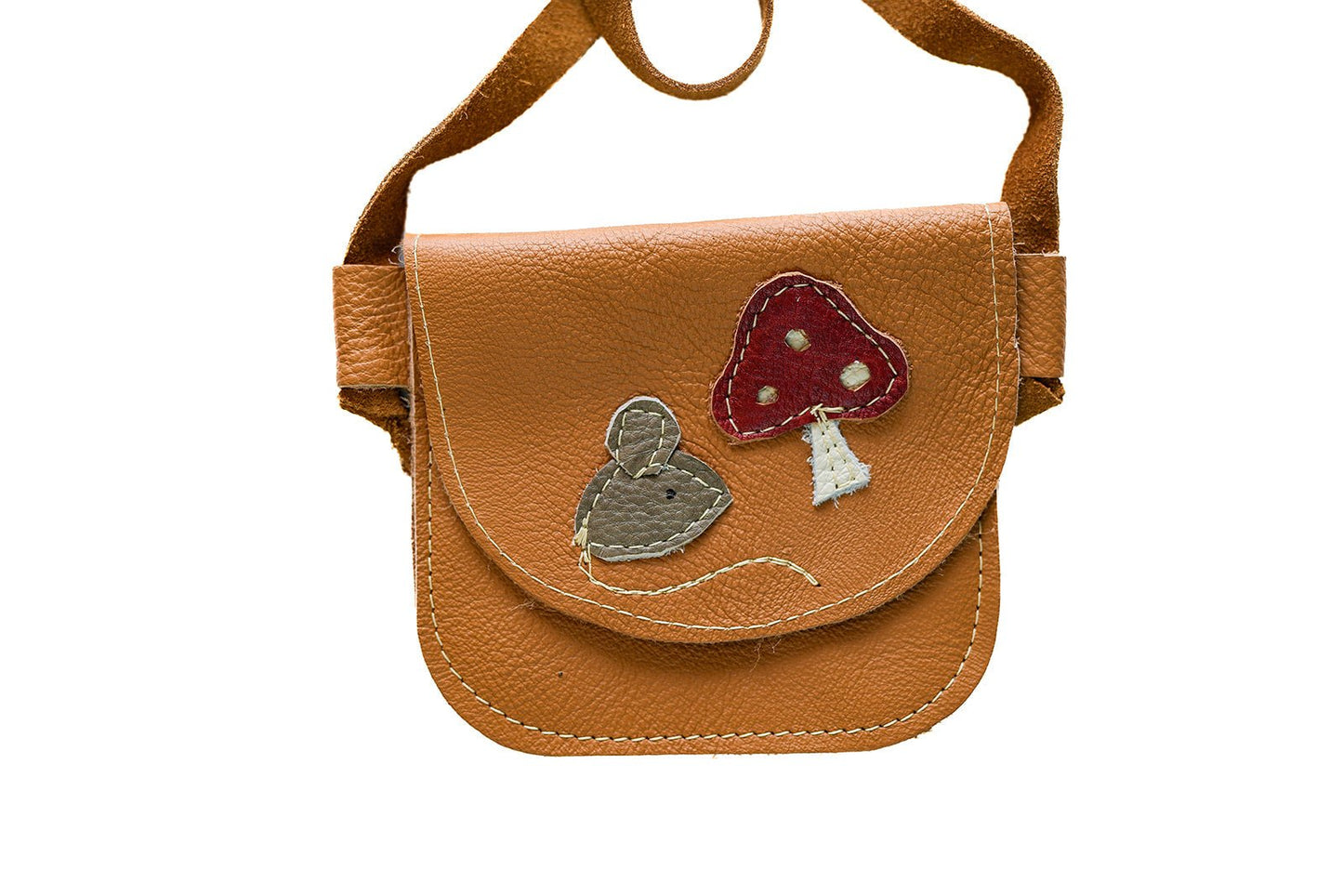Mouse & Mushroom Leather PURSE Toddler & Kids