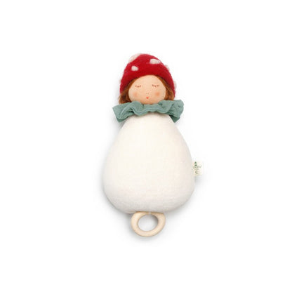 Nanchen Fairytale Music Doll "Pilzchen" (Little Mushroom) - wood, cotton, wool, natural Dolls for open-ended play - Title:...